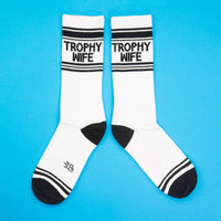Thumbnail for Trophy Wife Gym Crew Socks - Bachelorette Gift,  by Gumball Poodle | LIT Boutique
