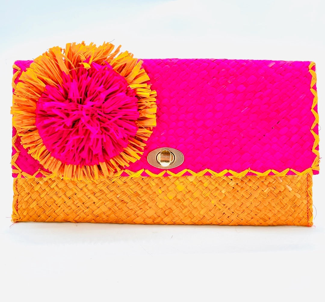 Holden Ombre Straw Clutch Purse, Daytime Bag by Shebobo | LIT Boutique