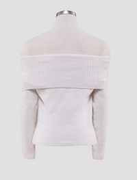 Thumbnail for Gia Off the Shoulder Pullover White, Sweater by Moon River | LIT Boutique