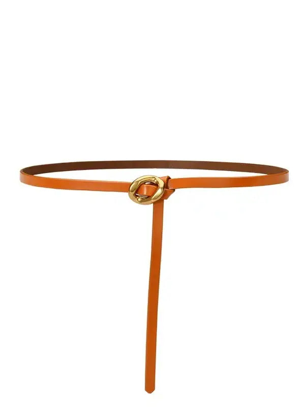 Retro Slim Belt Cognac, Belt Acc by Little Trendy | LIT Boutique