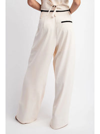 Thumbnail for Long Woven Pants With Contrast Edge, Pants by Edit By Nine | LIT Boutique