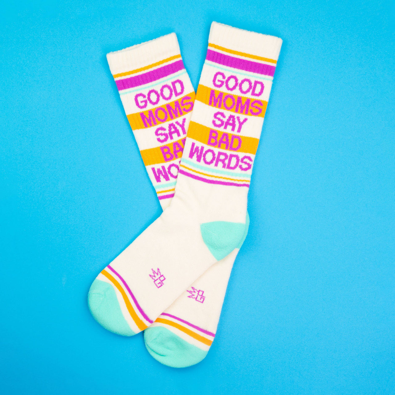 Good Moms Say Bad Words Gym Crew Socks,  by Gumball Poodle | LIT Boutique