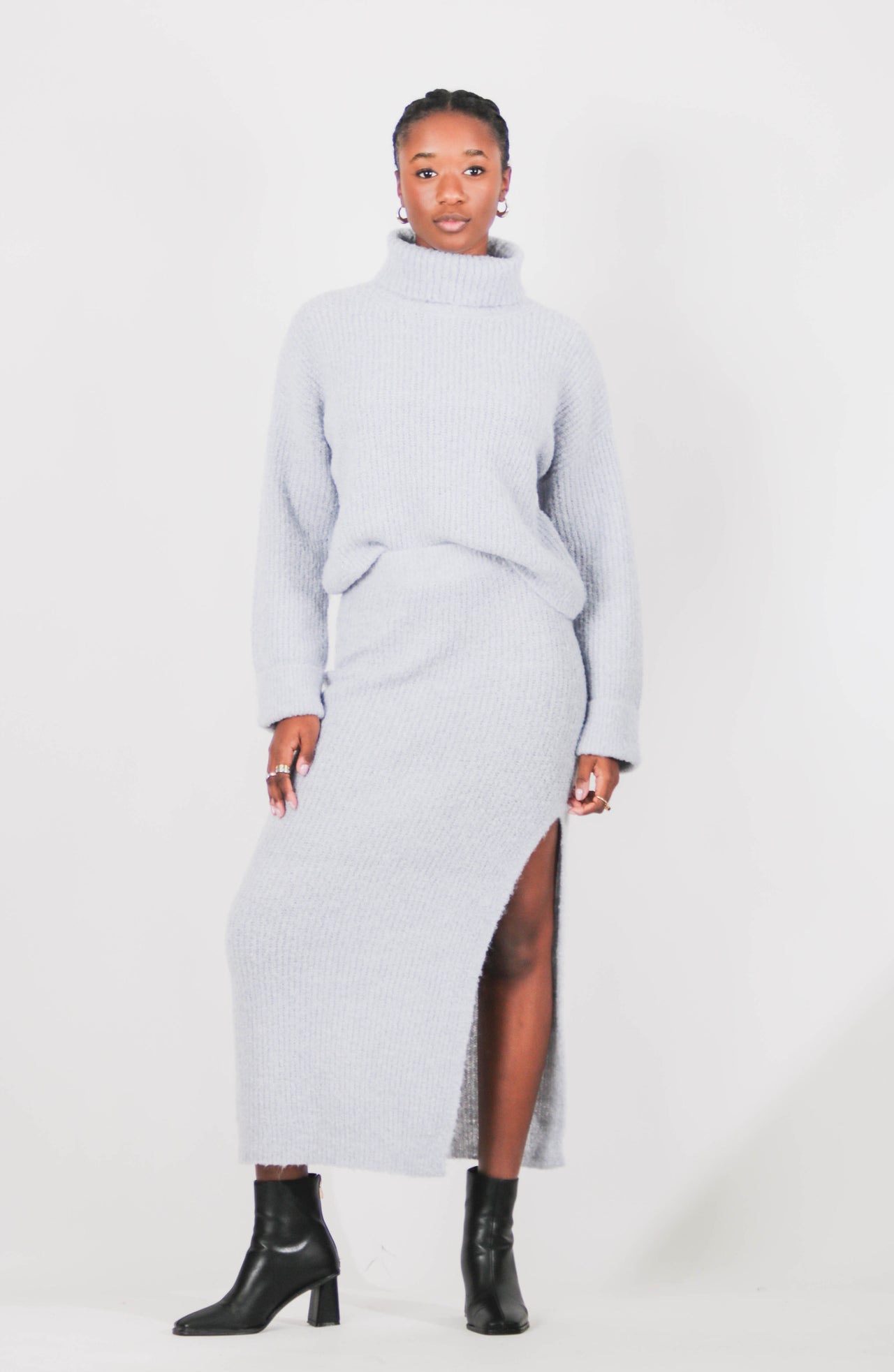 Gwen Boucle Maxi Skirt Sea Wave, Maxi Skirt by 525 | LIT Boutique