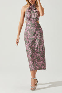 Thumbnail for Ambretta Floral Halter Dress, Midi Dress by ASTR | LIT Boutique