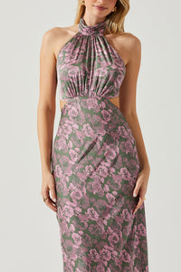 Thumbnail for Ambretta Floral Halter Dress, Midi Dress by ASTR | LIT Boutique