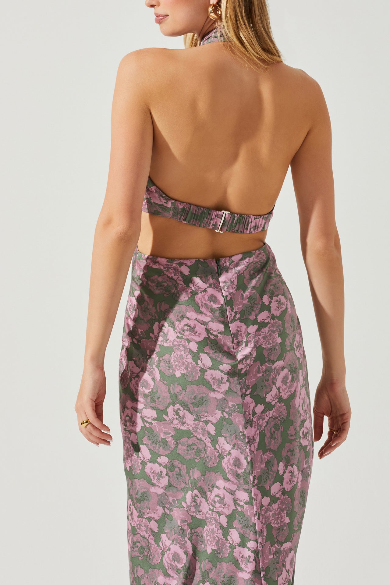 Ambretta Floral Halter Dress, Midi Dress by ASTR | LIT Boutique
