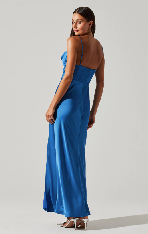 Cannes Maxi Dress Denim Blue, Maxi Dress by ASTR | LIT Boutique