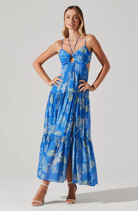 Thumbnail for Cassini Maxi Dress Blue Multi, Midi Dress by ASTR | LIT Boutique