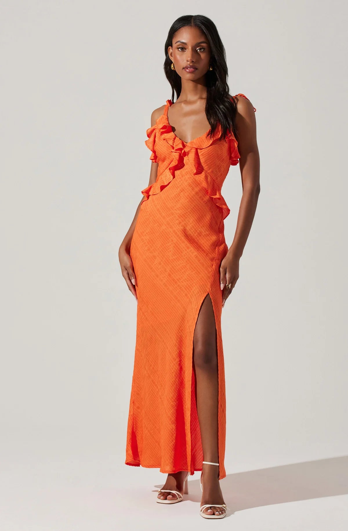 Sorbae Midi Dress Orange, Midi Dress by ASTR | LIT Boutique