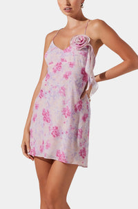 Thumbnail for Locklear Dress Pink Purple Multi, Mini Dress by ASTR | LIT Boutique