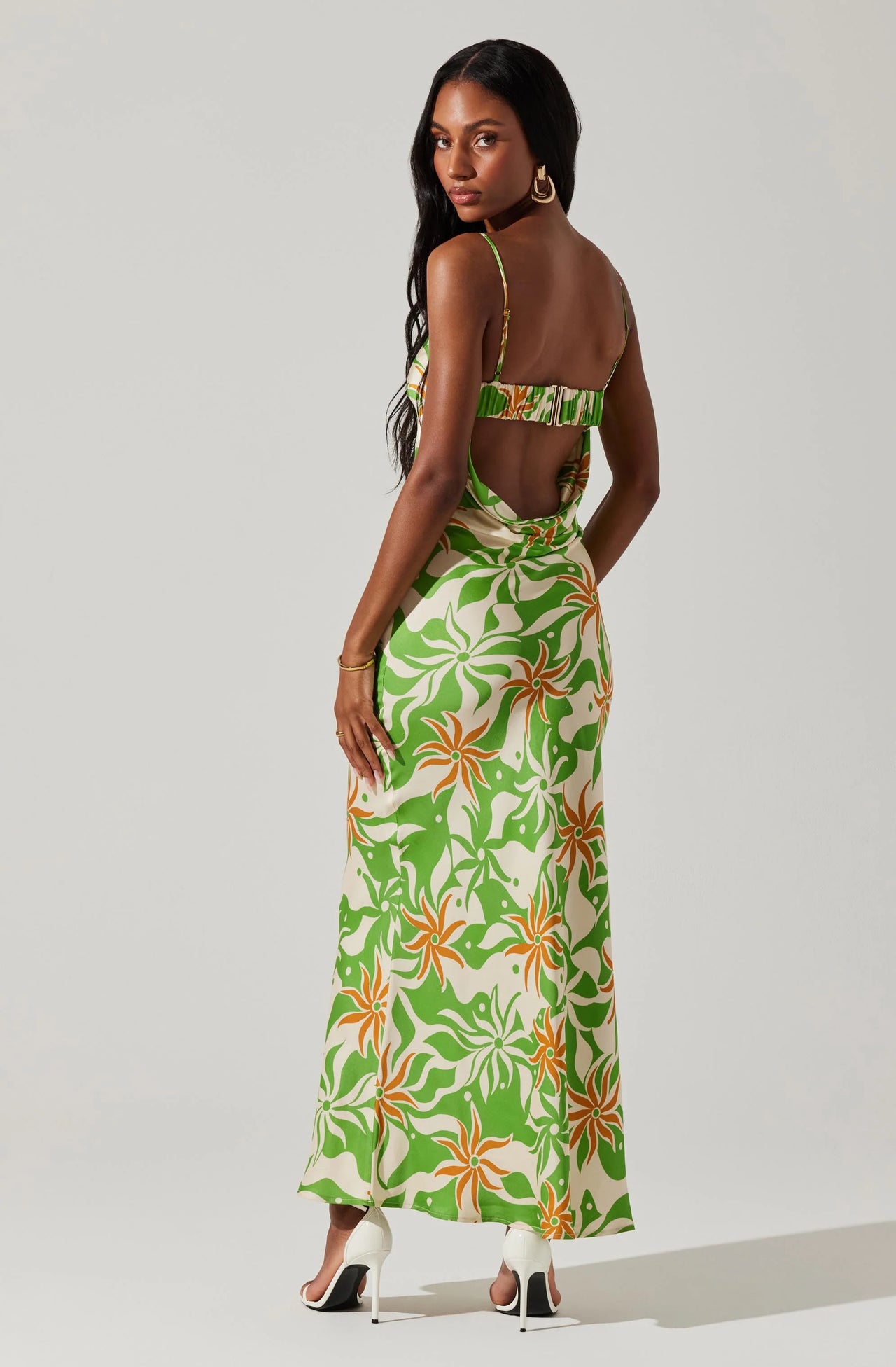 Lysandra Dress Green Mustard Print, Maxi Dress by ASTR | LIT Boutique