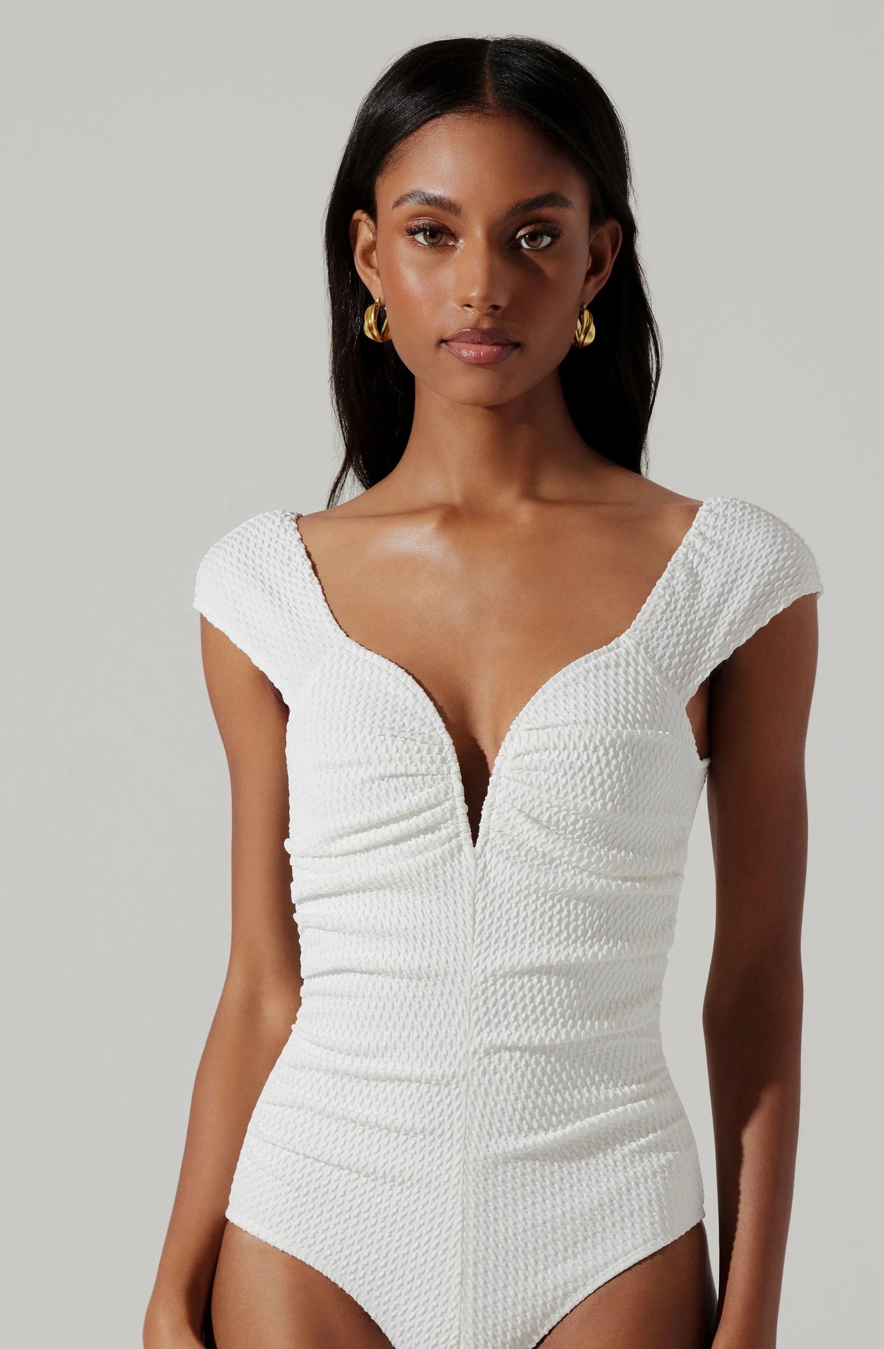 Ninette Bodysuit White, Bodysuit Blouse by ASTR | LIT Boutique
