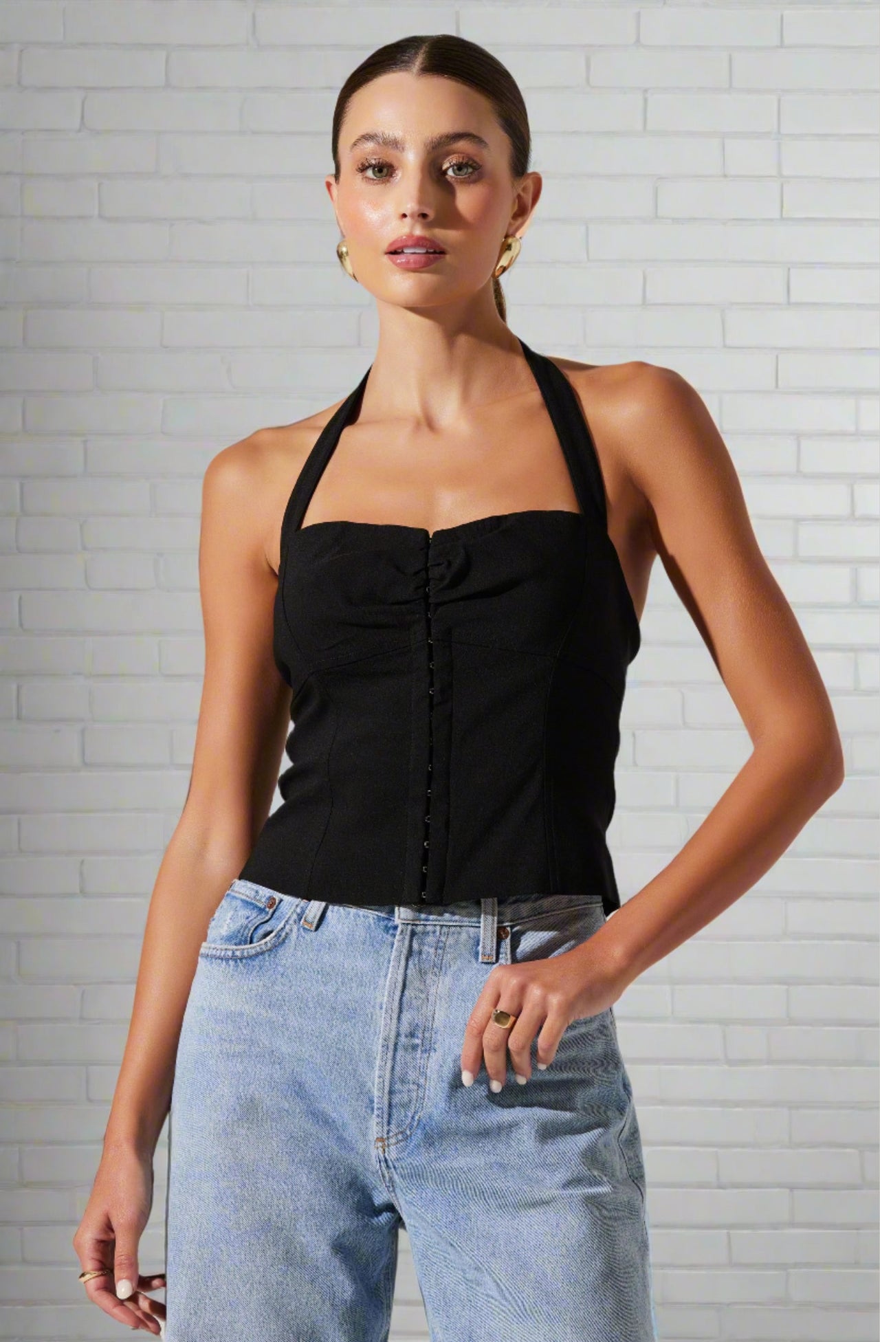 Costa Top Black, Tank Blouse by ASTR | LIT Boutique