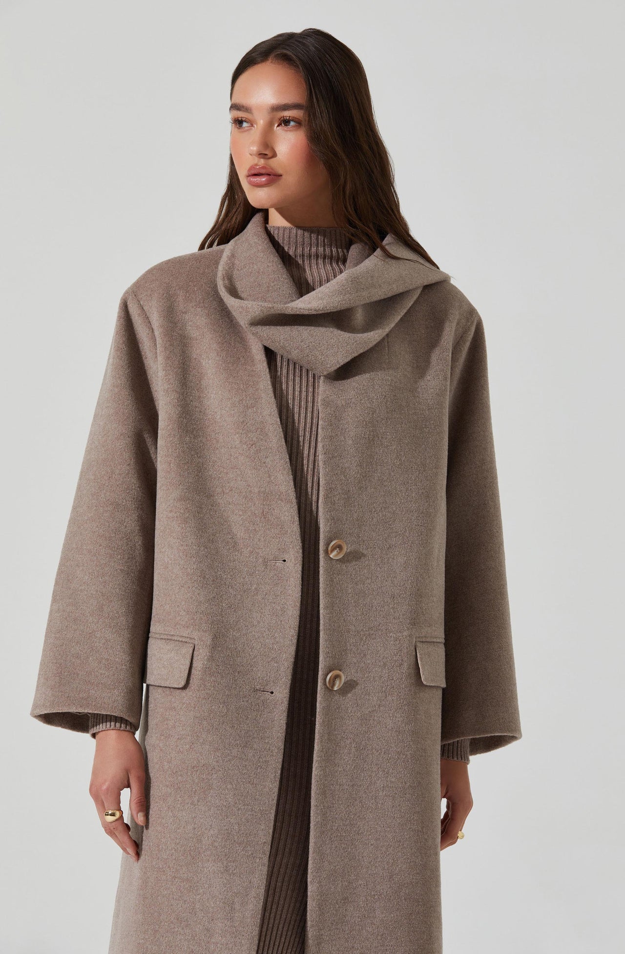 Londyn Coat Taupe, Coat Jacket by ASTR | LIT Boutique