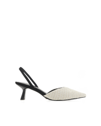 Thumbnail for Anita Boucle Heels Black/Cream, Heel Shoe by Billini | LIT Boutique