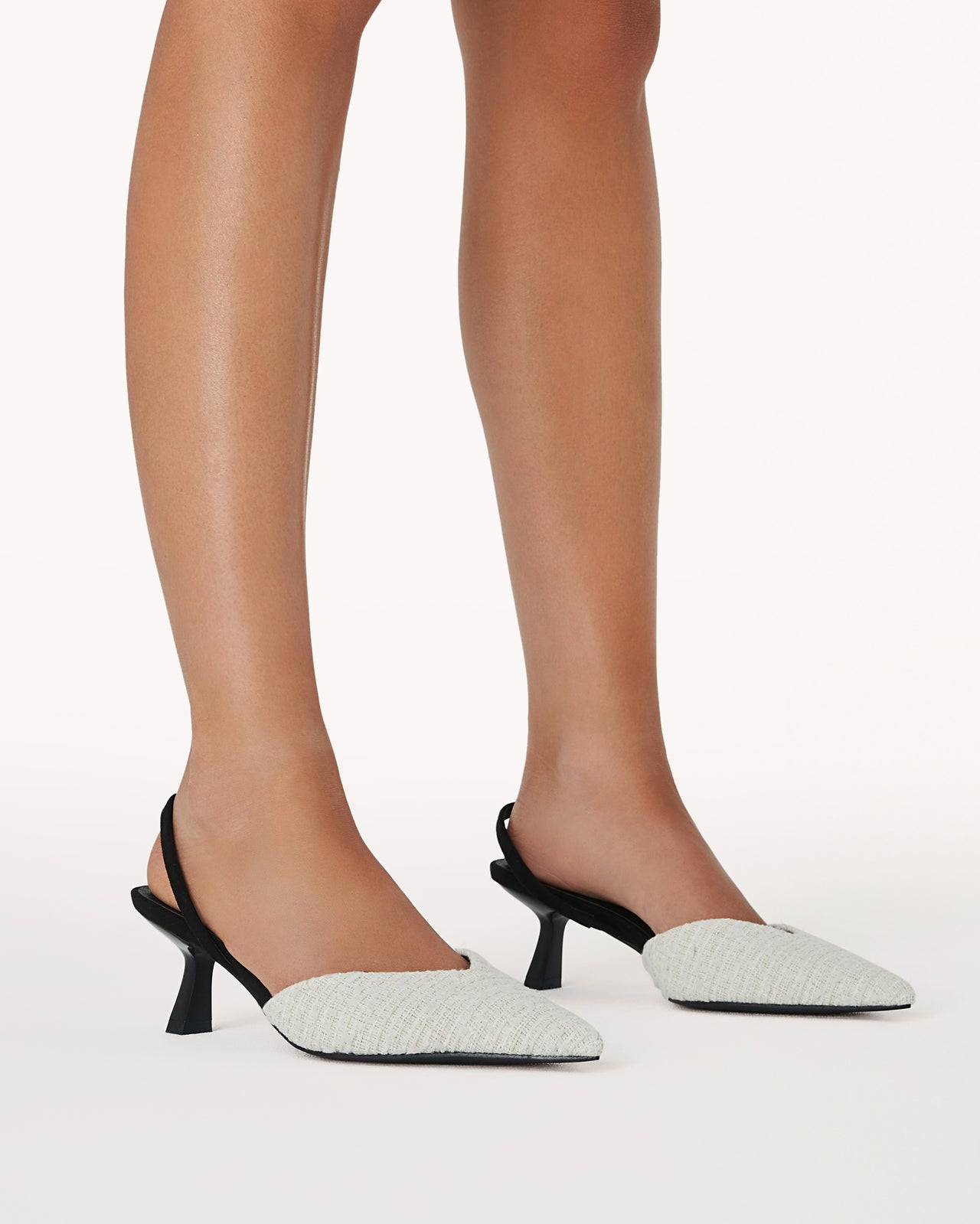 Anita Boucle Heels Black/Cream, Heel Shoe by Billini | LIT Boutique