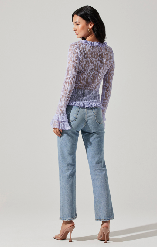 Bed Jacket Lavender, Long Blouse by ASTR | LIT Boutique
