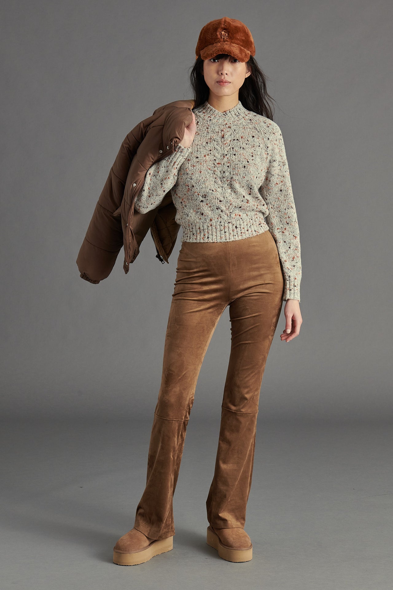 Jillian Sweater Grey Marl Combo,  by Steve Madden | LIT Boutique