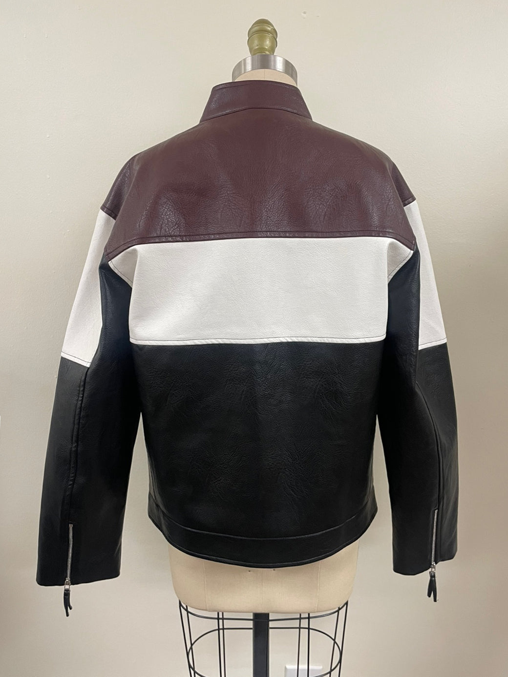 Patchwork Leather Biker Jacket - Ready to Wear