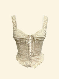 Thumbnail for Brynne Bustier Top Cream, Tank Blouse by Bailey Rose | LIT Boutique