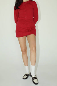 Thumbnail for With Love Knit Skirt Cherry Red, Mini Skirt by Bailey Rose | LIT Boutique