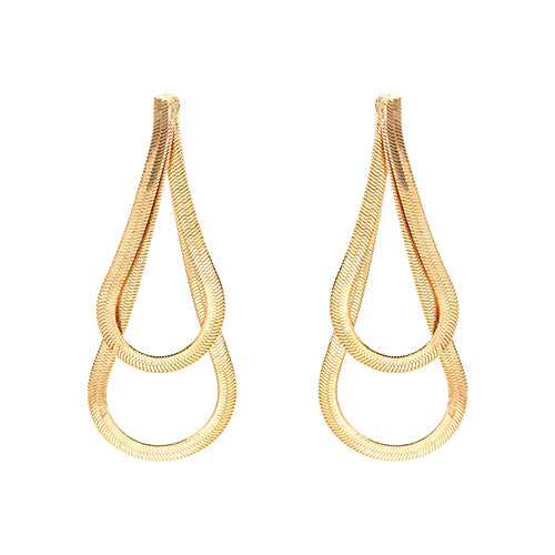 Snake chain drop earrings gold,  by Secret Box | LIT Boutique