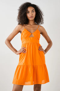Thumbnail for Chrissy Cut Out Sun Dress Tangerine, Mini Dress by Rails | LIT Boutique