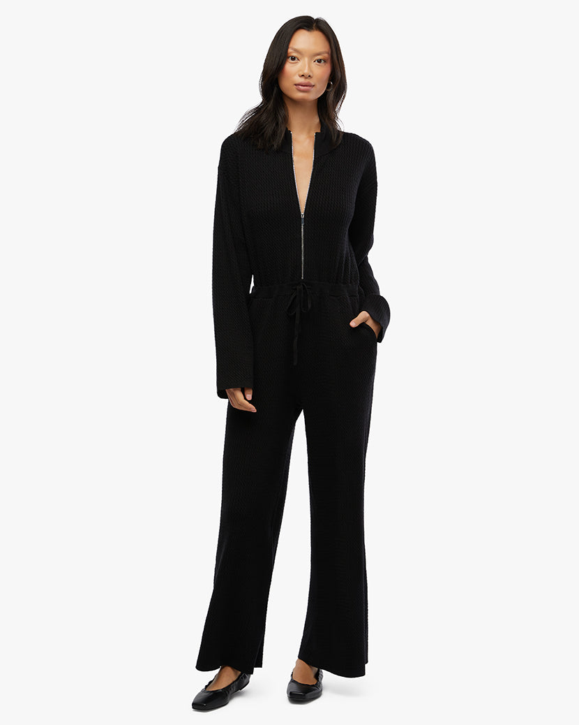 Relaxed Leisure Suit Black, Jumpsuit Dress by We Wore What | LIT Boutique