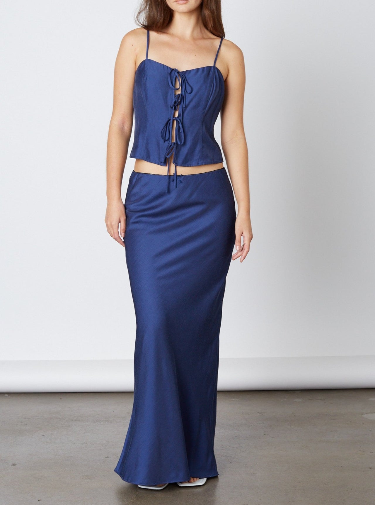 Royal Blue Linen Maxi Skirt, Maxi Skirt by Cotton Candy | LIT Boutique