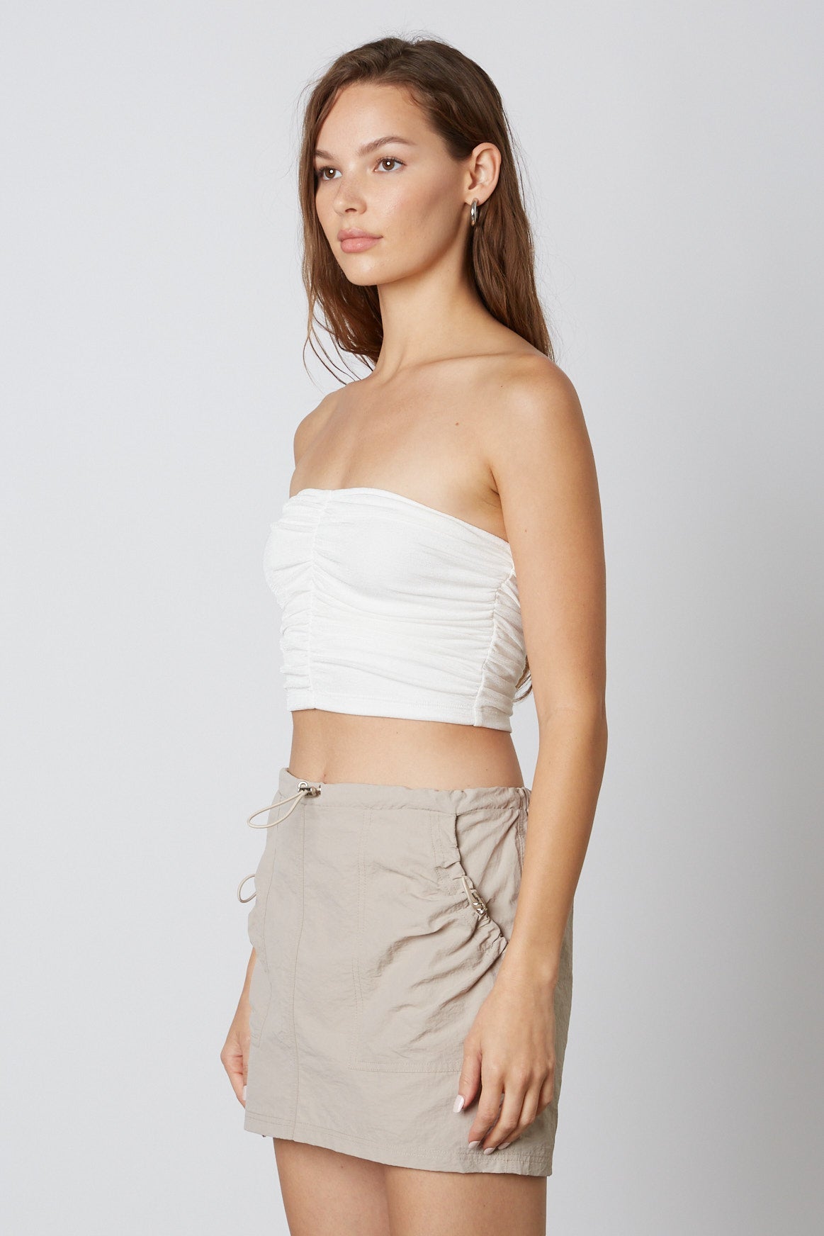 Ashleigh Mini Skirt Tan, Mini Skirt by Cotton Candy | LIT Boutique