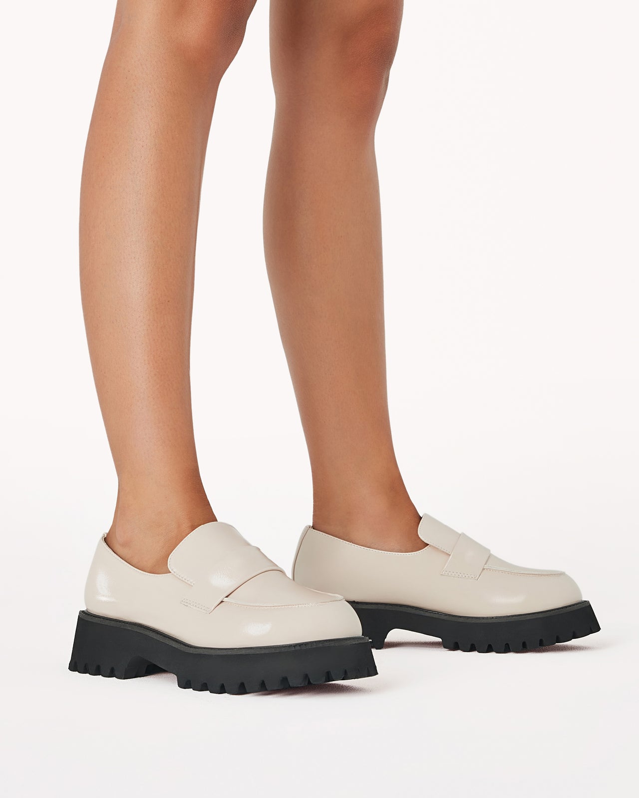Cruz Chalk Crinkle Loafer, Flat Shoe by Billini | LIT Boutique