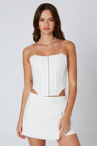 Thumbnail for Stay With It Bustier White, Tank Blouse by Cotton Candy | LIT Boutique