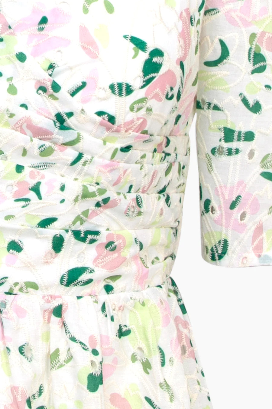 Denise Cotton Eyelet Print Dress, Mini Dress by Adelyn Rae | LIT Boutique