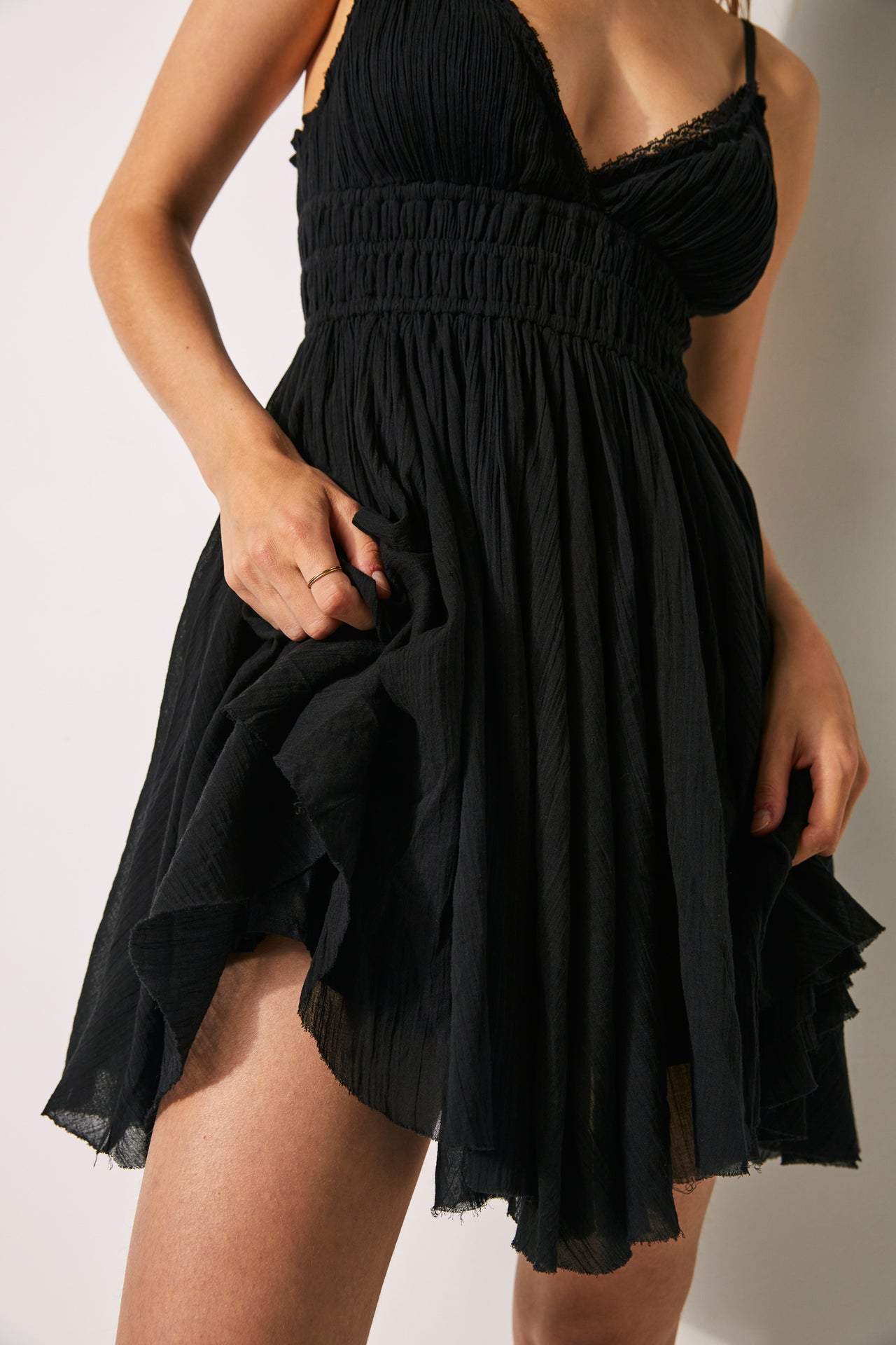 Delia Slip Black, Mini Dress by Free People | LIT Boutique