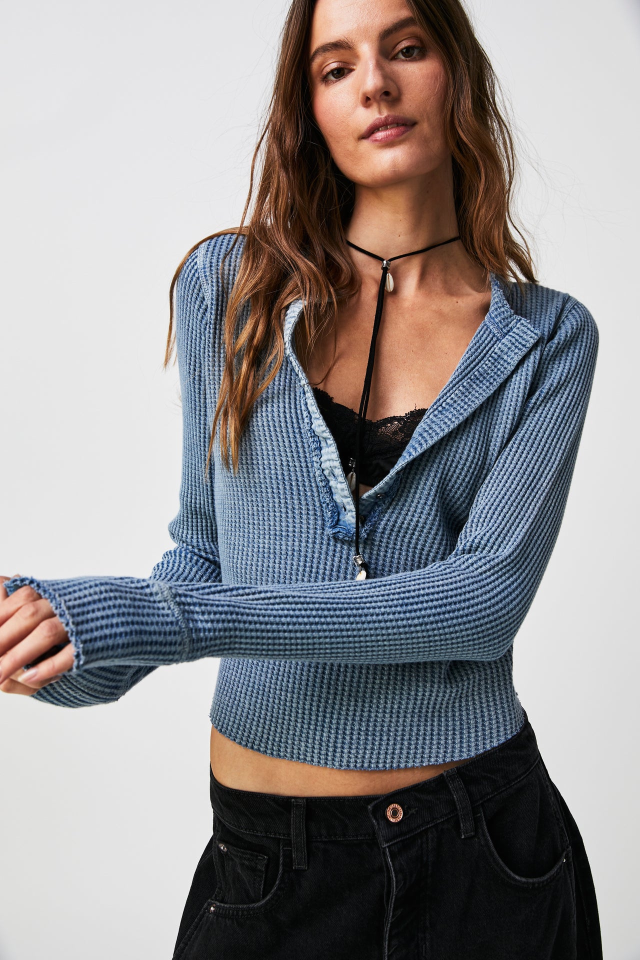 Colt Henley Top Mediterranean, Long Tee by Free People | LIT Boutique