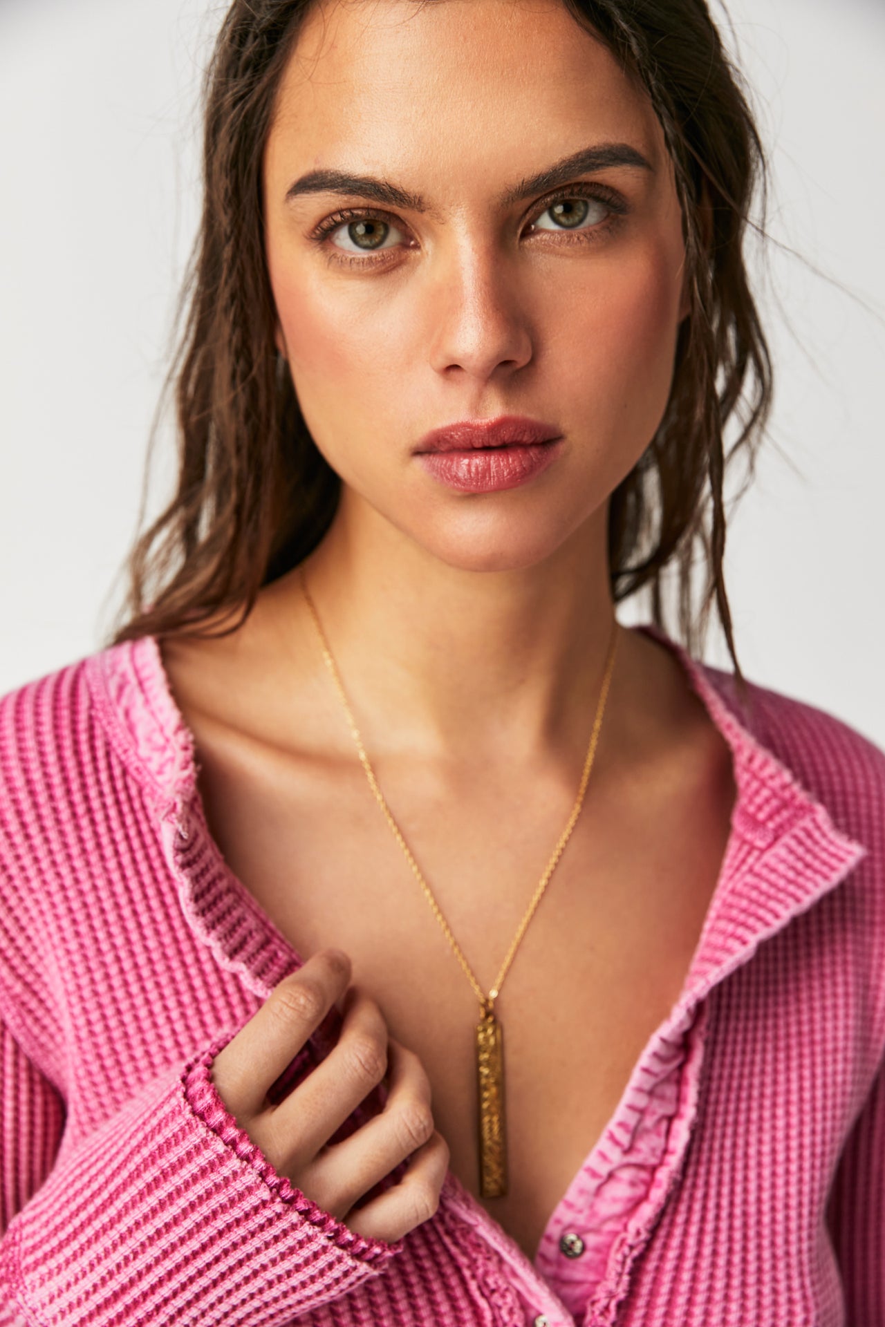 Colt Henley Top Pink Phenom, Long Tee by Free People | LIT Boutique