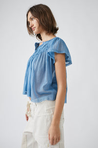 Thumbnail for Padma Top Coastal, Short Blouse by Free People | LIT Boutique