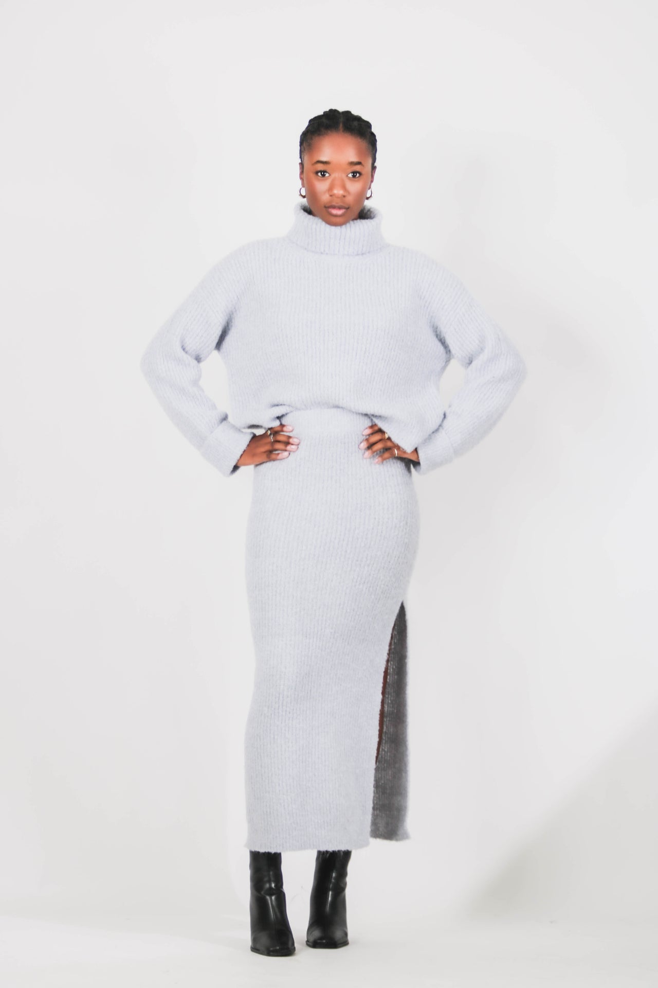 Gwen Boucle Maxi Skirt Sea Wave, Maxi Skirt by 525 | LIT Boutique