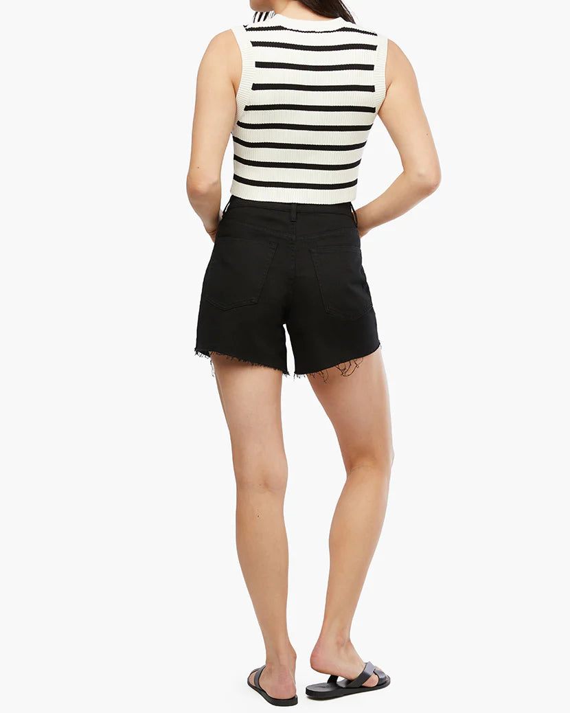 Sweater Vest Black Antique White Stripe, Tank Blouse by We Wore What | LIT Boutique