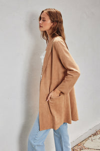 Thumbnail for Anneliese Faux Leather Coat Tan, Coat Jacket by Dress Forum | LIT Boutique