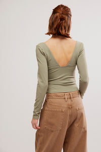 Thumbnail for Duo Corset Long Sleeve Laural Oak, Long Tee by Free People | LIT Boutique