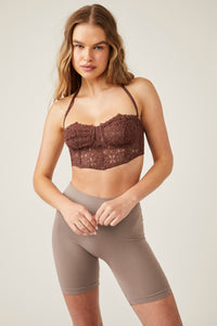 Thumbnail for Madi Lace Corset Hickory, Bra Lounge by Free People | LIT Boutique