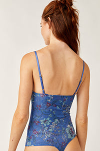 Thumbnail for Printed Night Rhythm Bodysuit Floral Combo, Tank Blouse by Free People | LIT Boutique