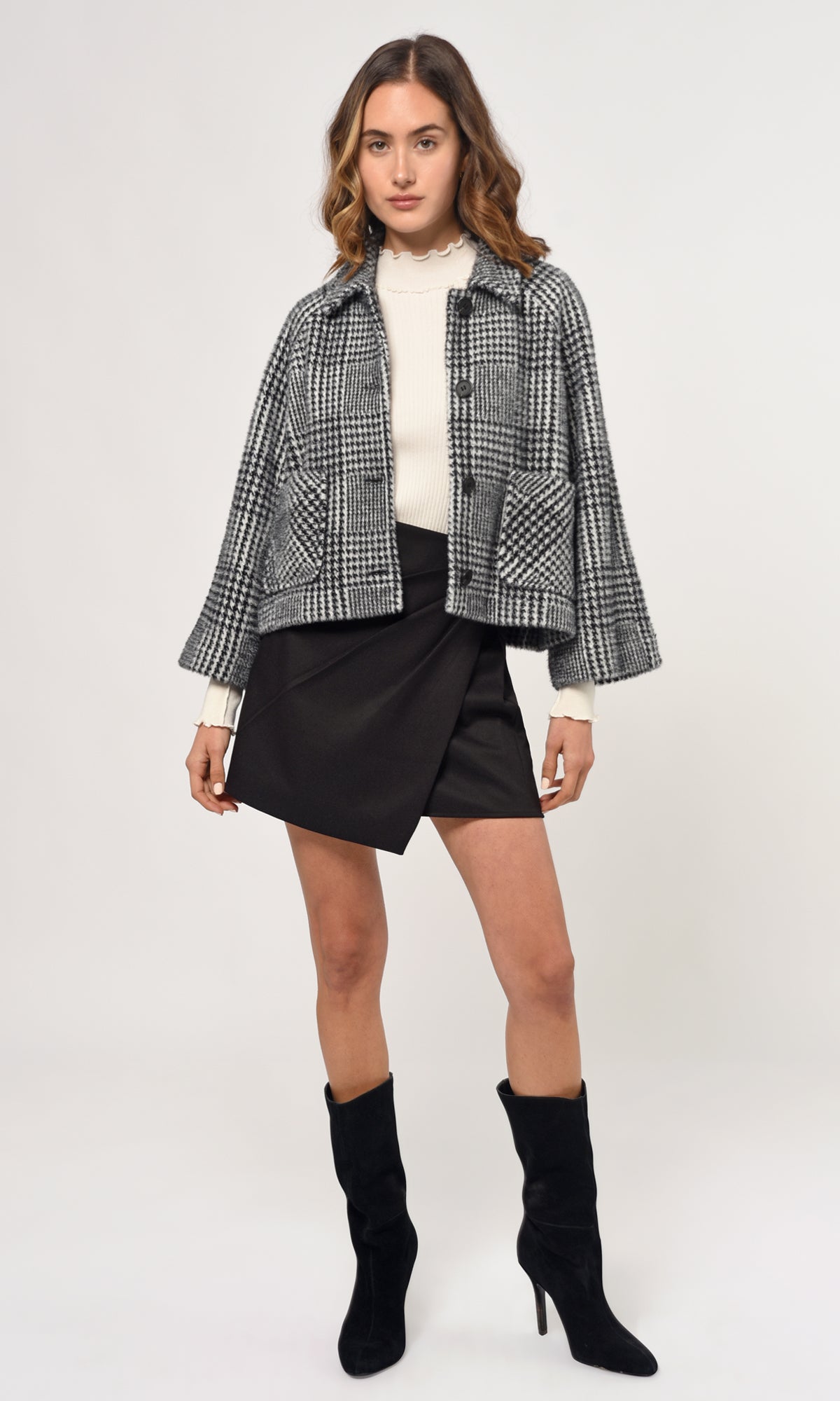 Dennis Cozy Knit Bell Sleeve Short Coat, Coat Jacket by Greylin | LIT Boutique