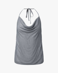 Thumbnail for Sequin Cowl Neck Top Grey, Tank Blouse by We Wore What | LIT Boutique