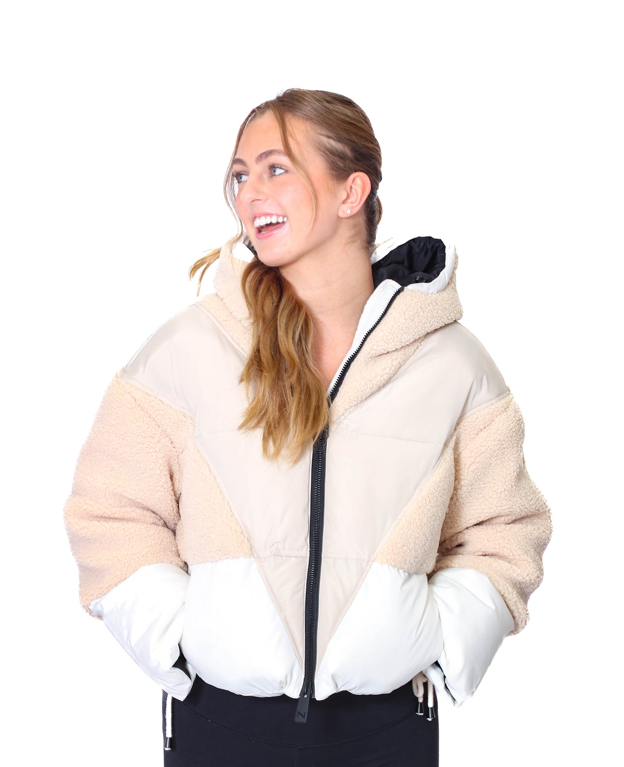 Leticia Cement Puffer Jacket, Coat Jacket by Noise | LIT Boutique