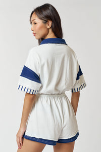 Thumbnail for Ocean Breeze Chic Romper Off White, Romper Dress by Blue Blush | LIT Boutique