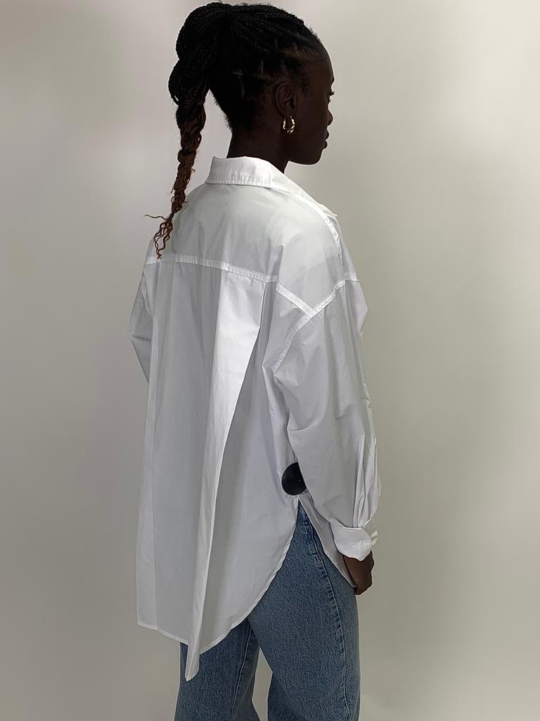 Zaria Long Sleeve Blouse White, Long Blouse by Olivaceous | LIT Boutique