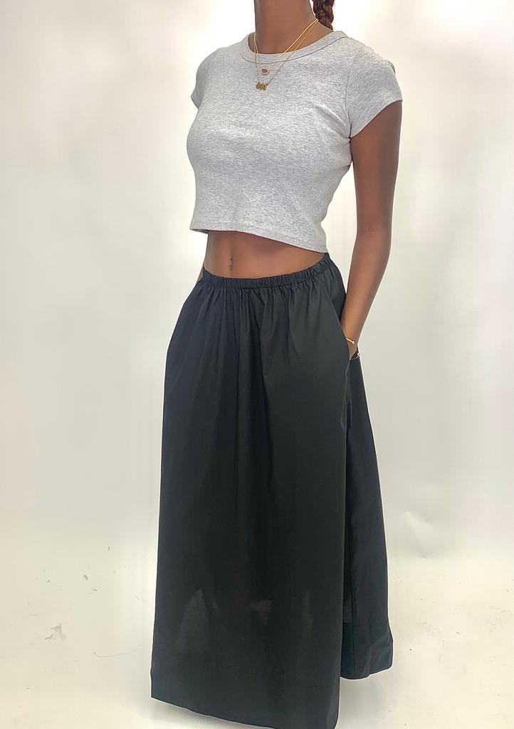 Jeany Maxi Skirt Black, Maxi Skirt by Olivaceous | LIT Boutique
