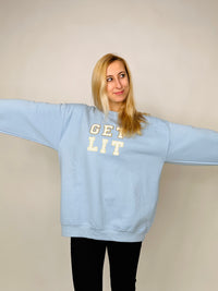 Thumbnail for Get Lit Sweatshirt Blue, Sweat Lounge by Dash Forward | LIT Boutique